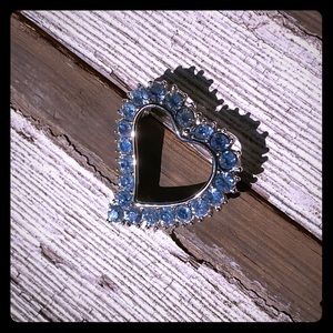 Vintage Blue Heart Pin “SC”